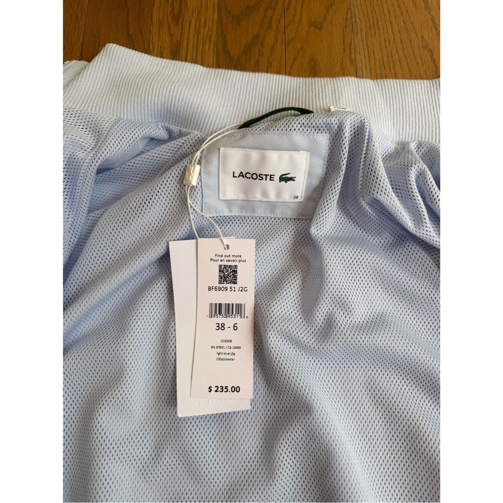 NWT Lacoste Women's Diamond Taffeta Relaxed Fit Track Jacket Phoenix Blue 38 / 6 - Picture 8 of 16
